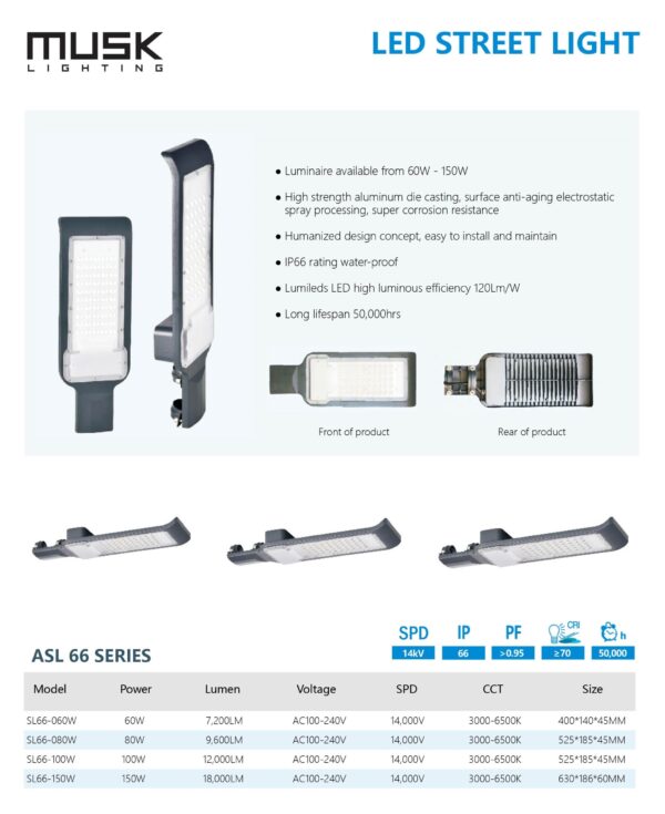 MUSK LED Street Light Lantern 60W/ 100W - Image 2